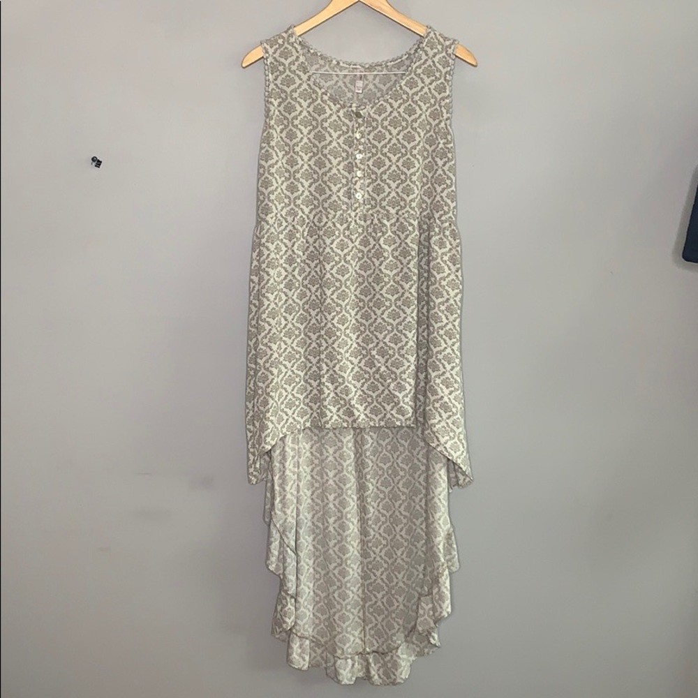 Target Light Green Print Tank Mini/Maxi Dress XXL